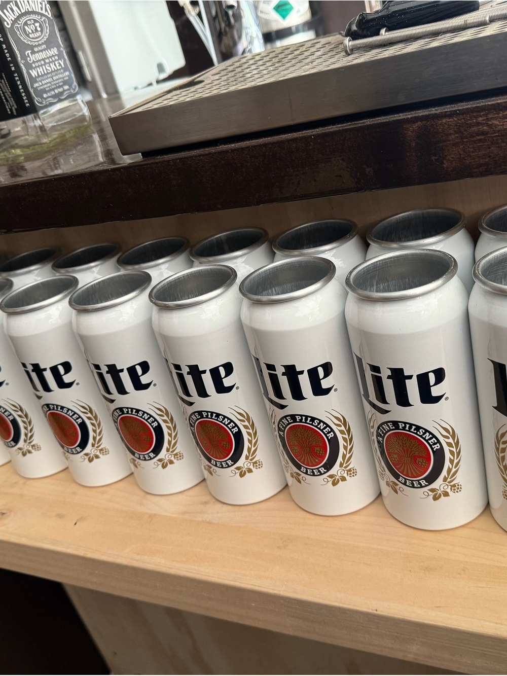 Miller Lite White Insulated Can Cooler - Set of 8